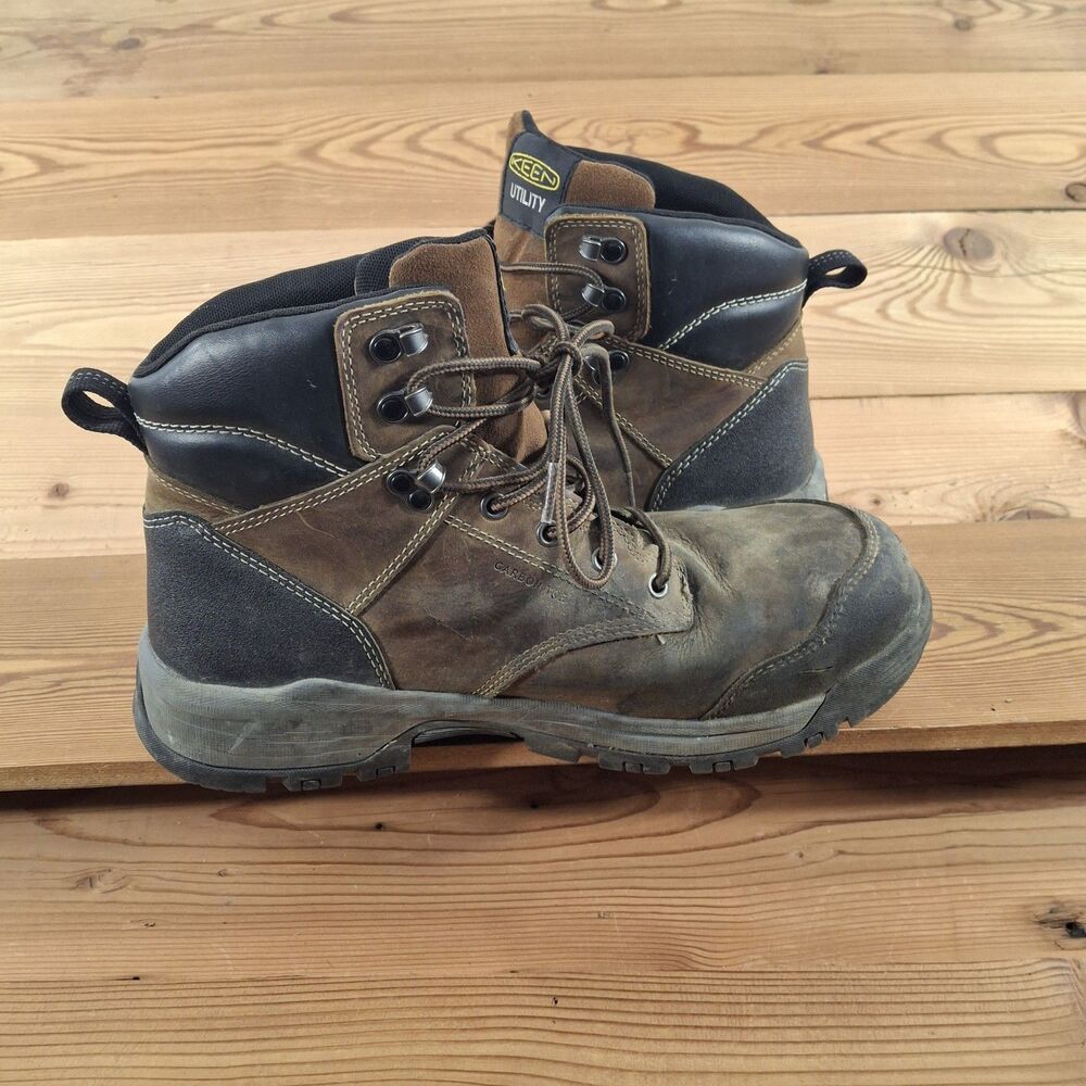 KEEN Utility Boots Mens Size 11EE Brown Leather Safety Toe Work ASTM F2413-18 - Picture 3 of 9